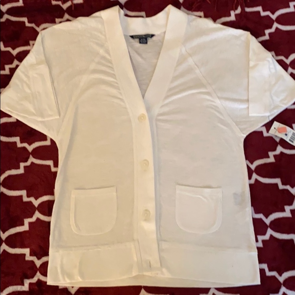 White American Living Cardigan